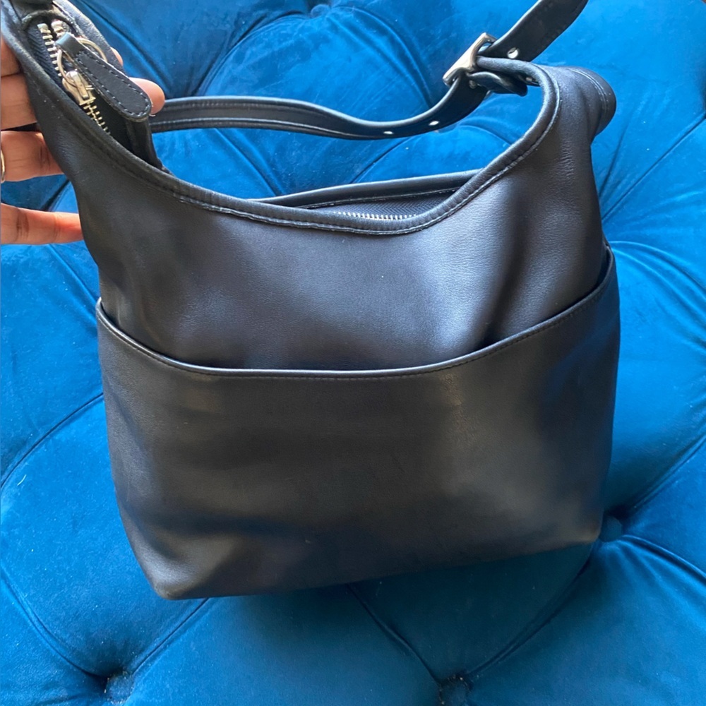 COACH VINTAGE LEGACY BLACK LEATHER BAG - Picture 3 of 13